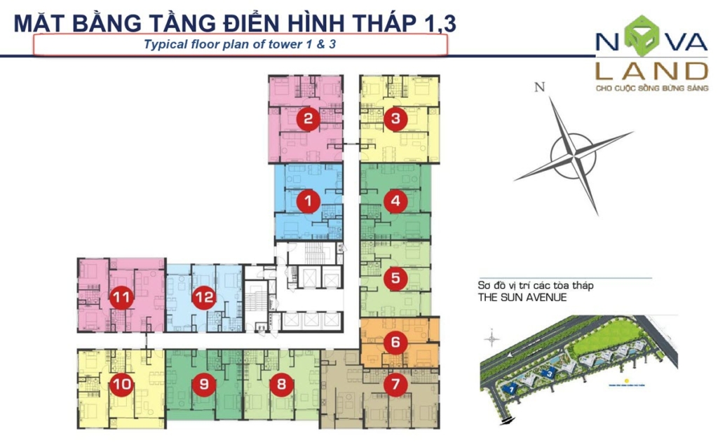 The Sun Avenue tower 1&3 layout