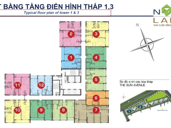 The Sun Avenue tower 1&3 layout
