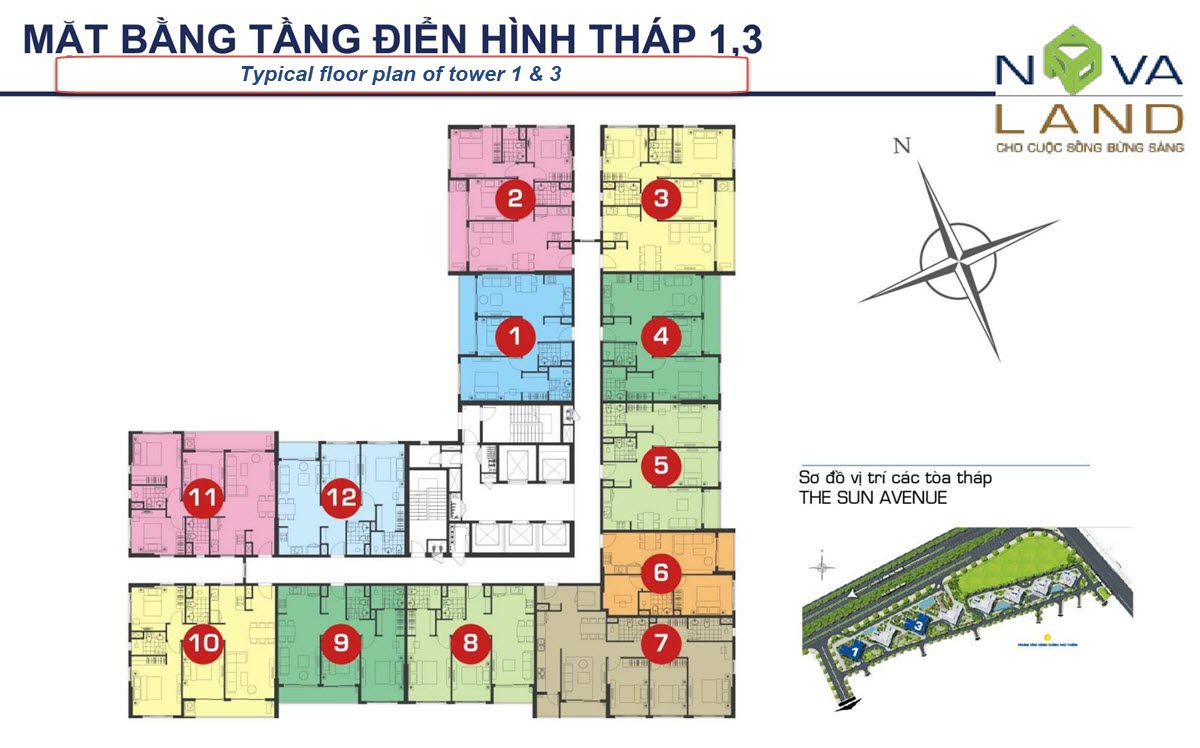 The Sun Avenue tower 1&3 layout