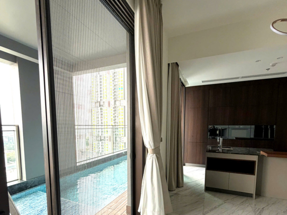 6-star DEFINE District 2 apartment for rent: 4 bedrooms, basic furnishings, and private pool