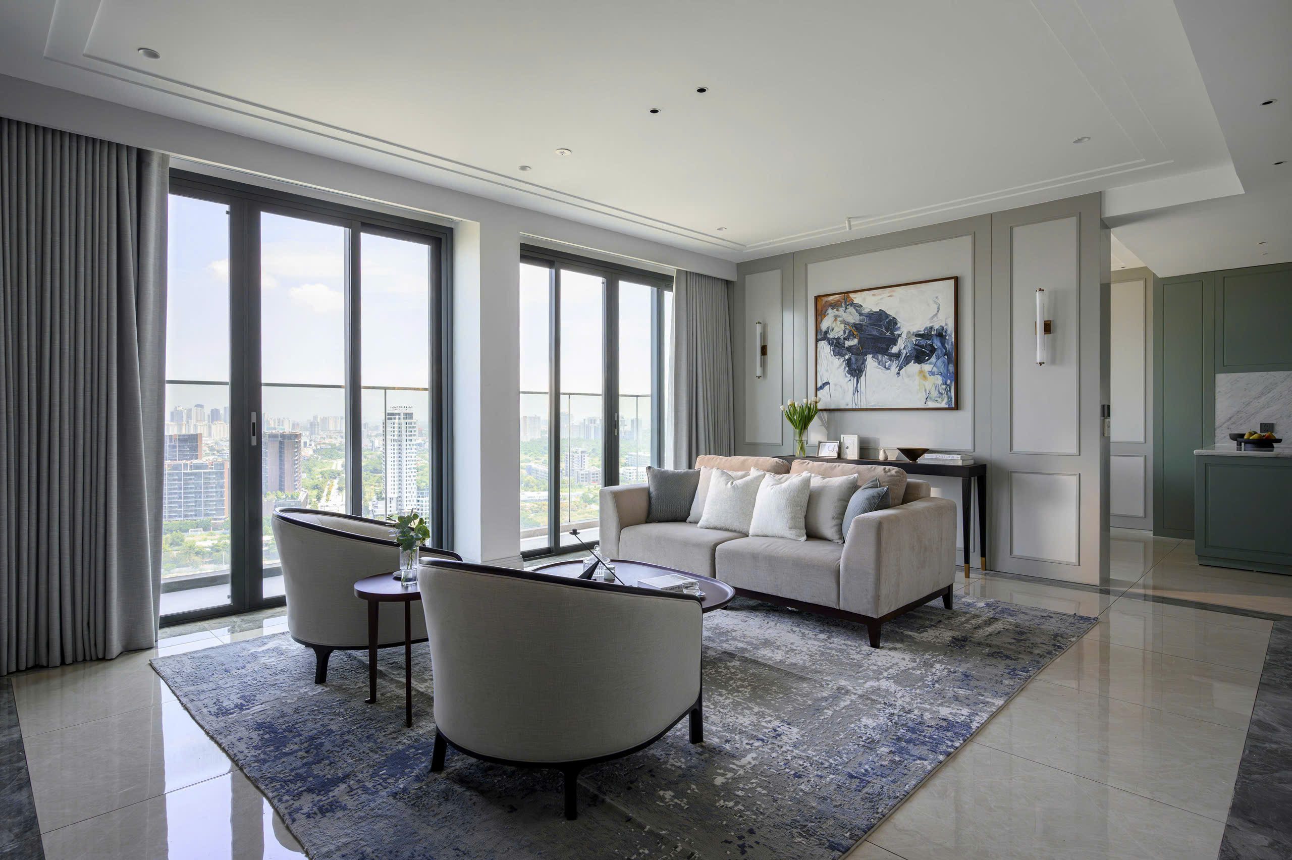 Metro Pole Penthouse for rent 1. Experience a high-class living space at the Metropole Thu Thiem penthouse